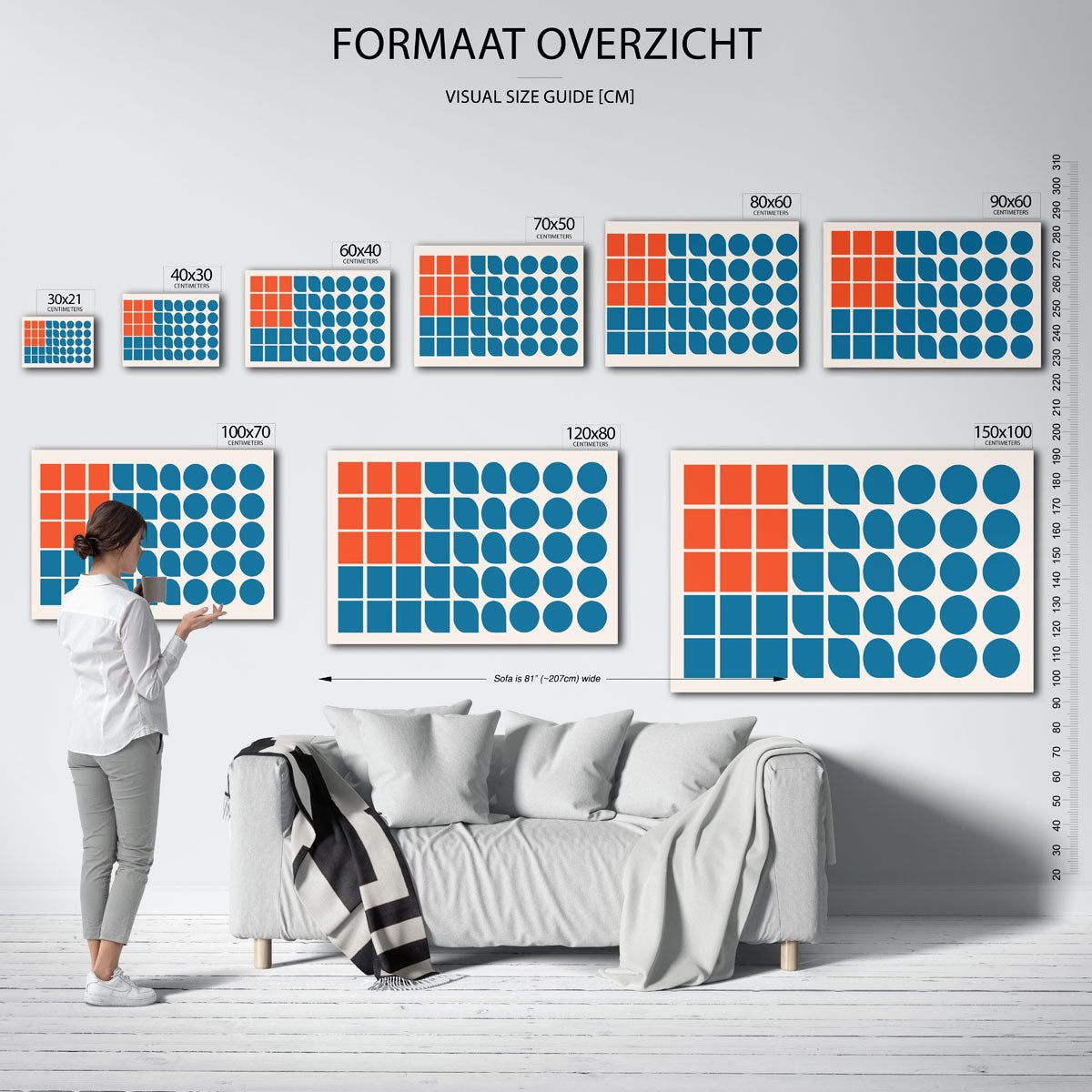 Vormritme en kleur Poster