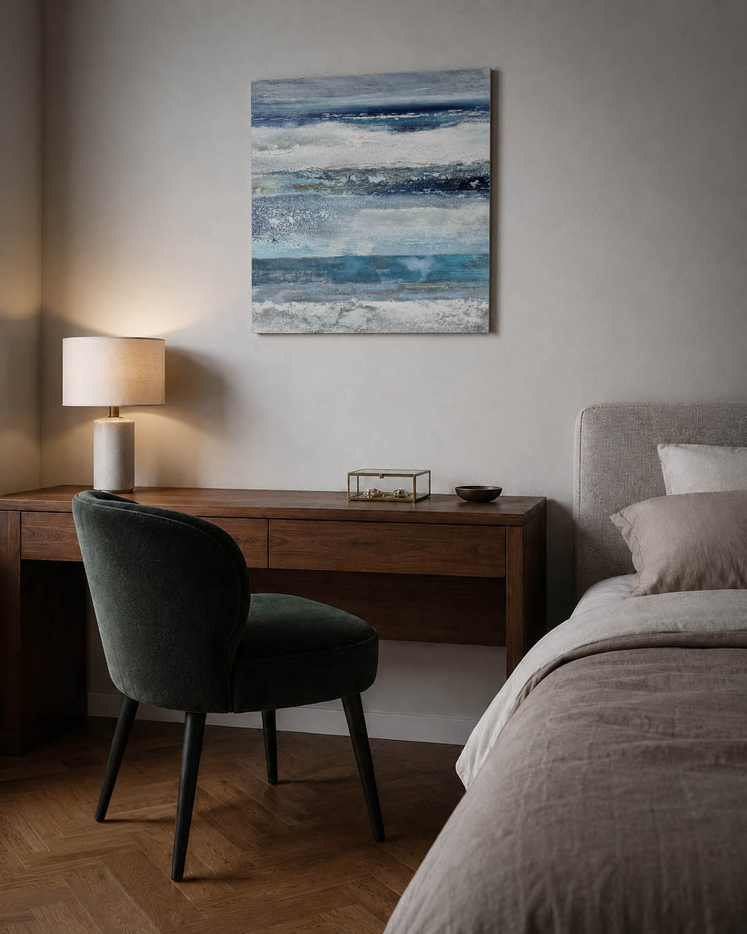 Horizontale kleurenlagen Kunstwerk