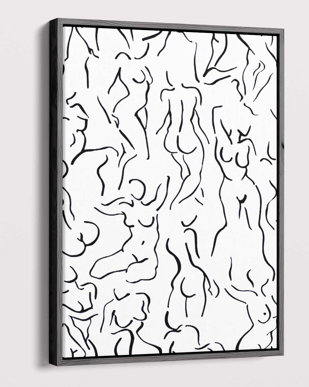 Elegante Lijn Spel Kunstwerk-canvas-dibond-plexiglas-wanddecoratie-WallArtistic