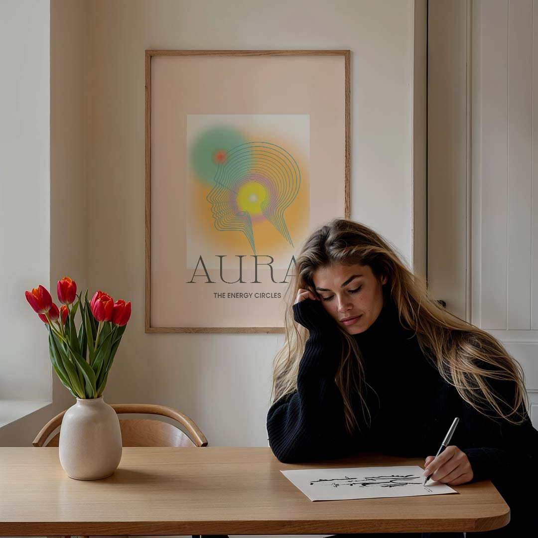 Aura Energie Cirkels Poster-WallArtistic