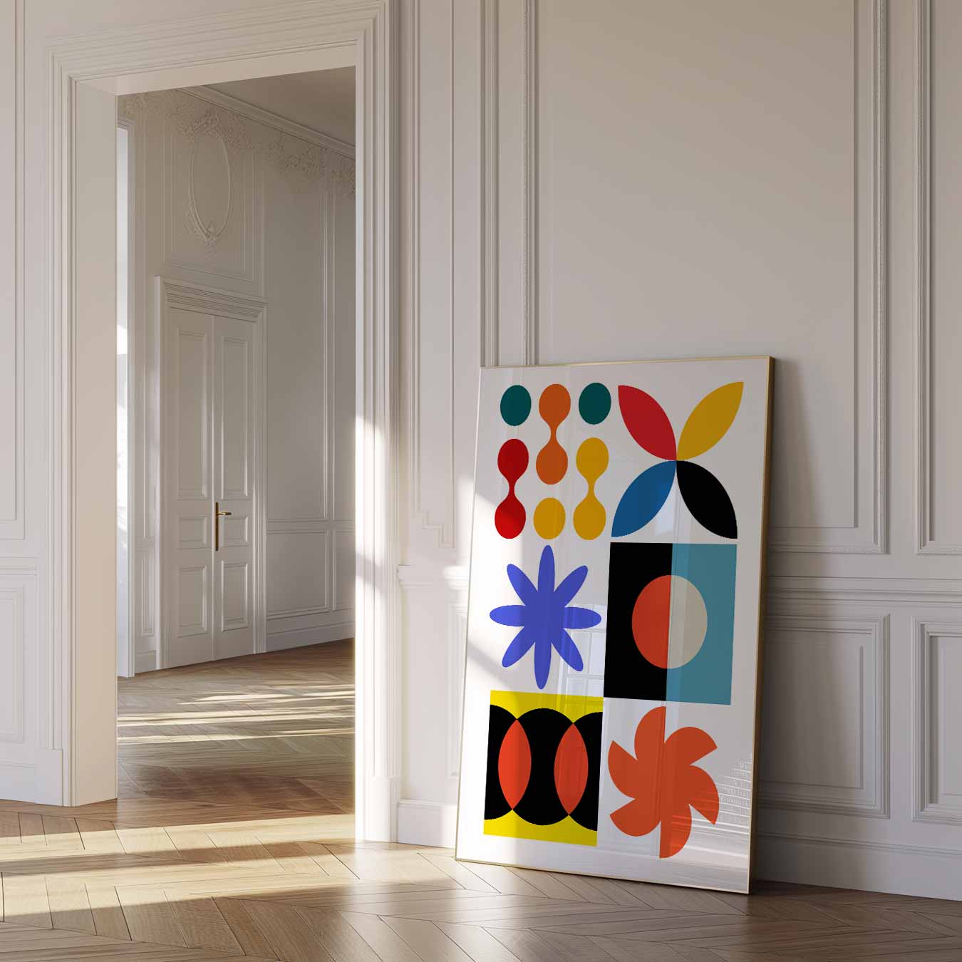 Kleurrijke Geometrische Vormen Poster-WallArtistic