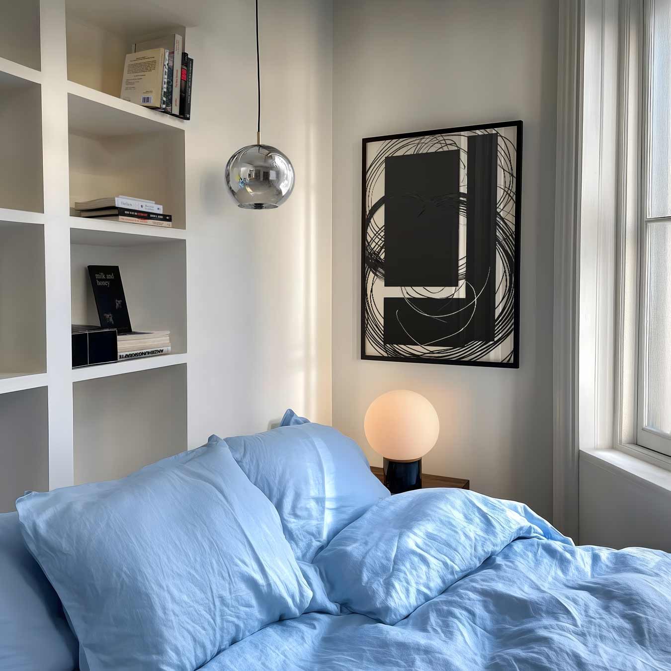 Abstracte Chaos in Zwart Poster-WallArtistic