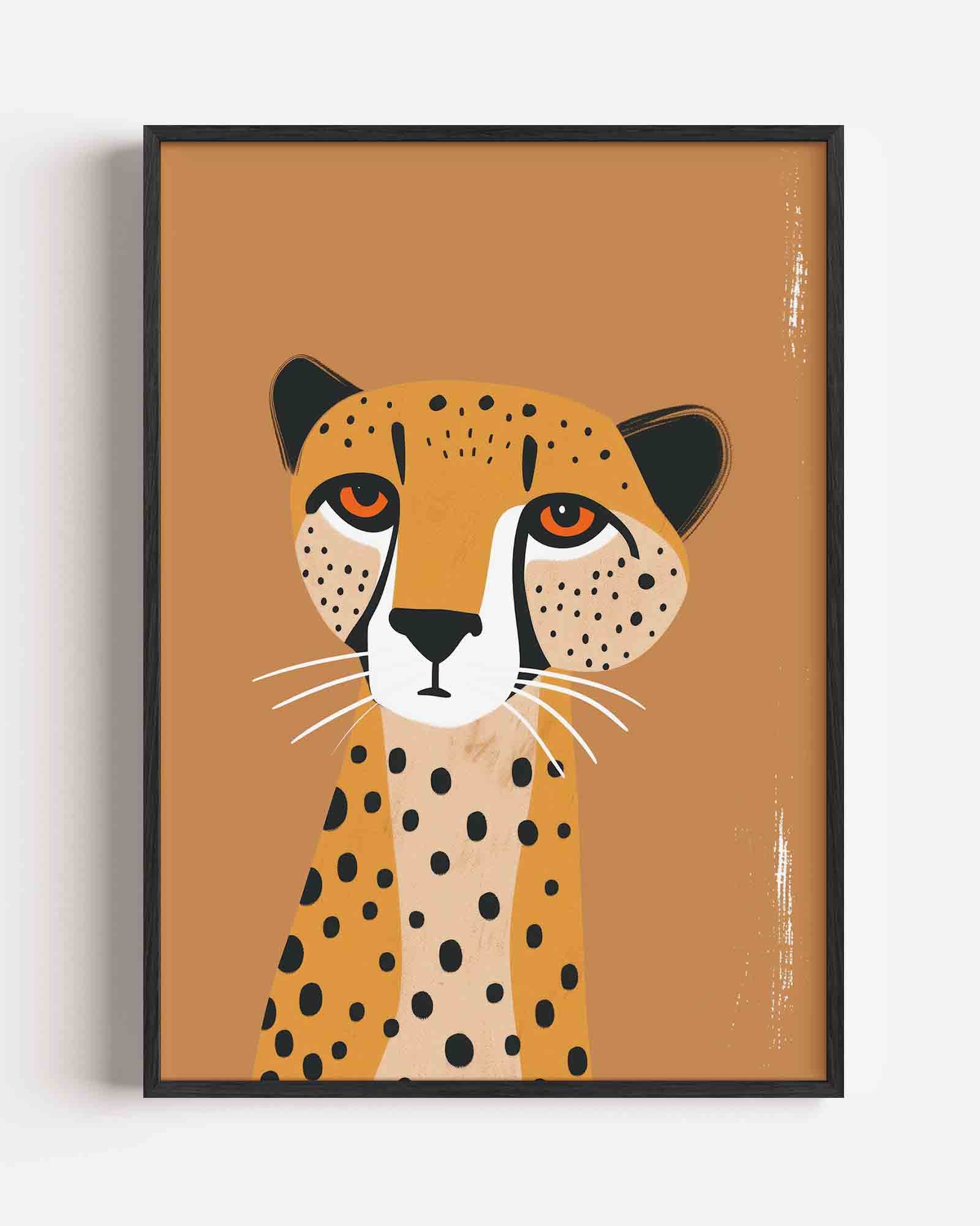Luipaard met oranje ogen Poster