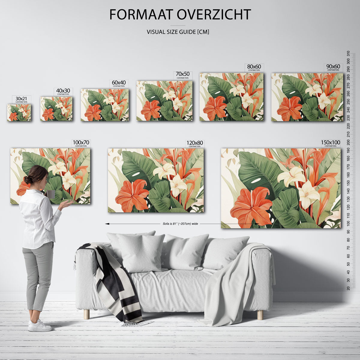 Bloemen en bladeren Poster