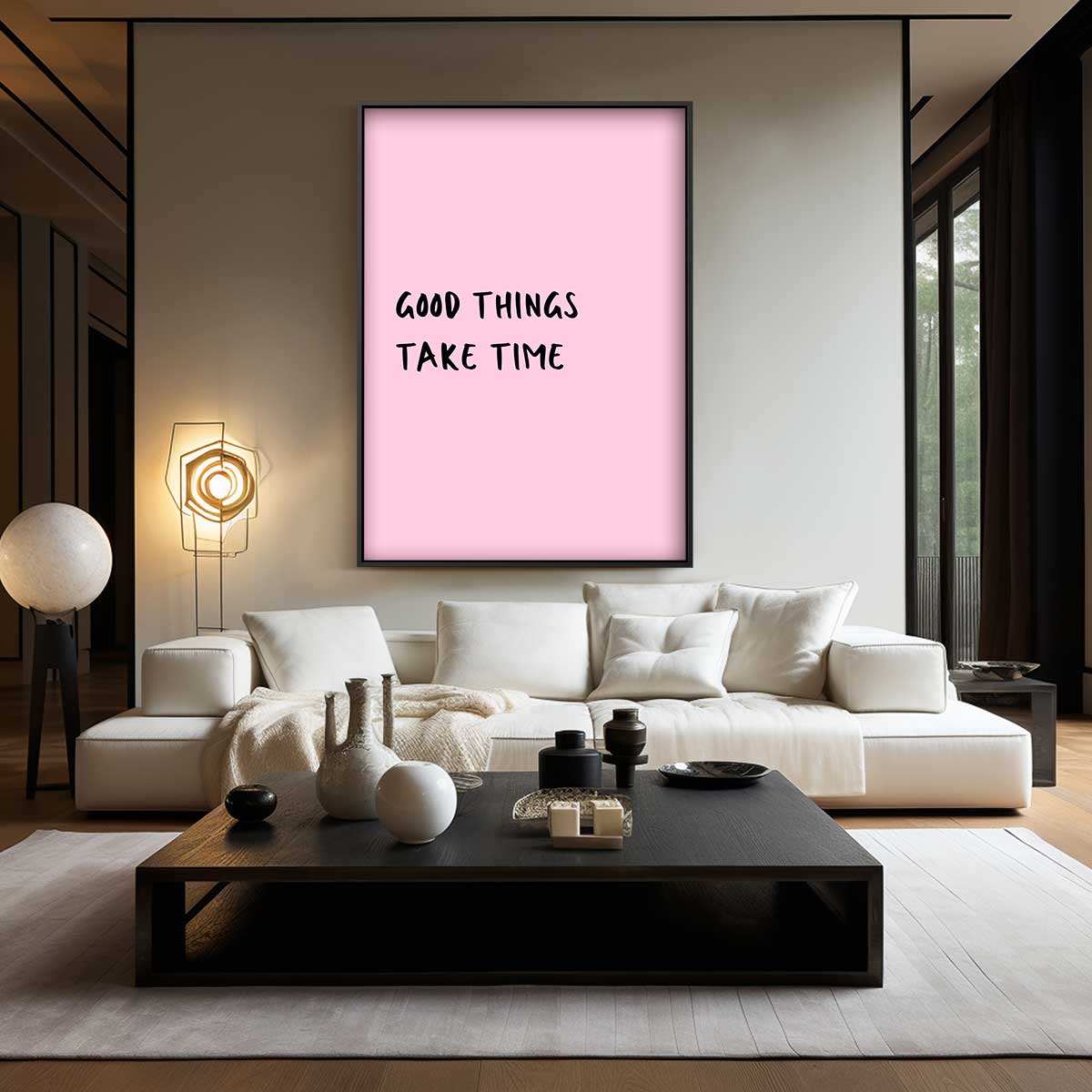 Geduld is een Schone Zaak Kunstwerk-canvas-dibond-plexiglas-wanddecoratie-WallArtistic