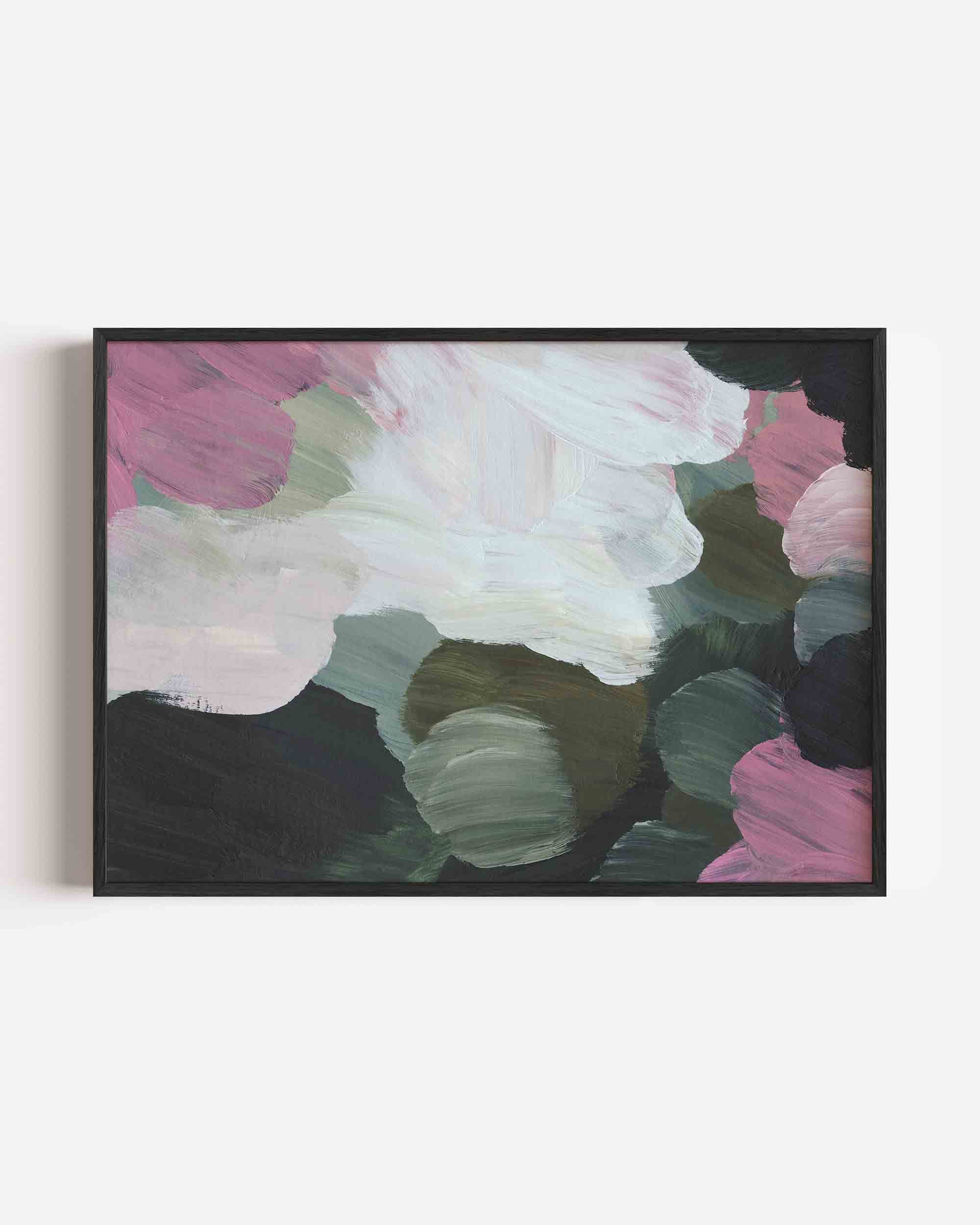 Abstracte penseelstreken Poster