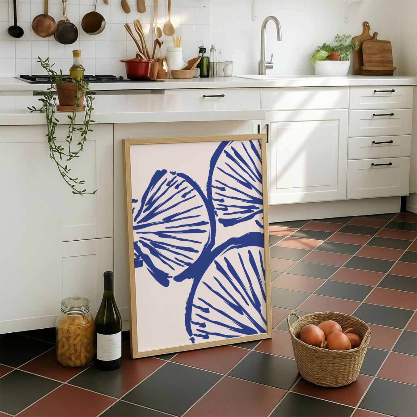 Abstracte Blauwe Schoonheid Poster