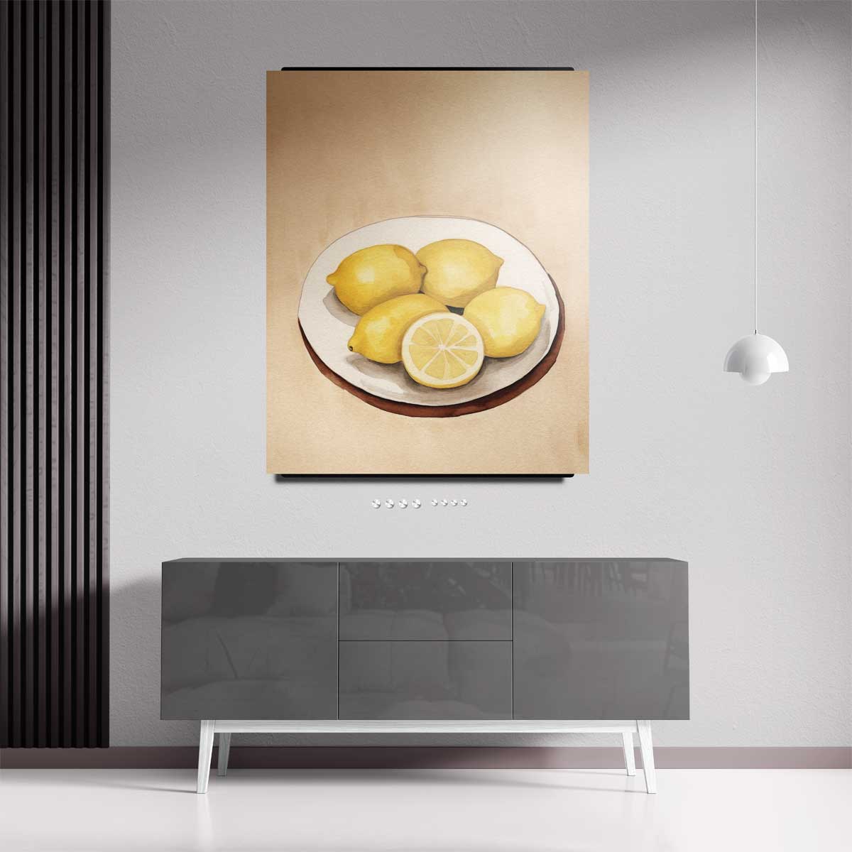 Zomers Citroen Stilleven Kunstwerk-canvas-dibond-plexiglas-wanddecoratie-WallArtistic