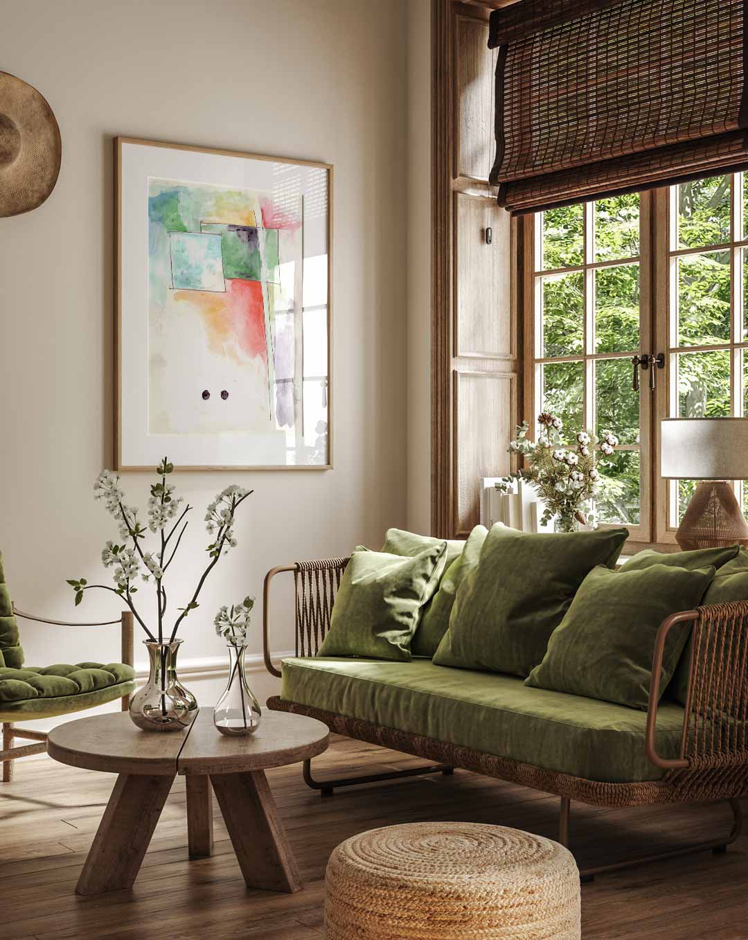 Kleurrijke Abstracte Compositie Poster-WallArtistic