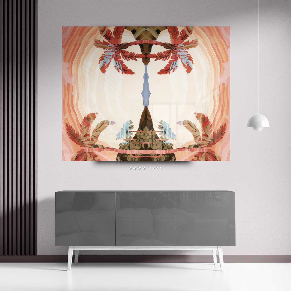 Tropische Oase Illusie Kunstwerk-canvas-dibond-plexiglas-wanddecoratie-WallArtistic