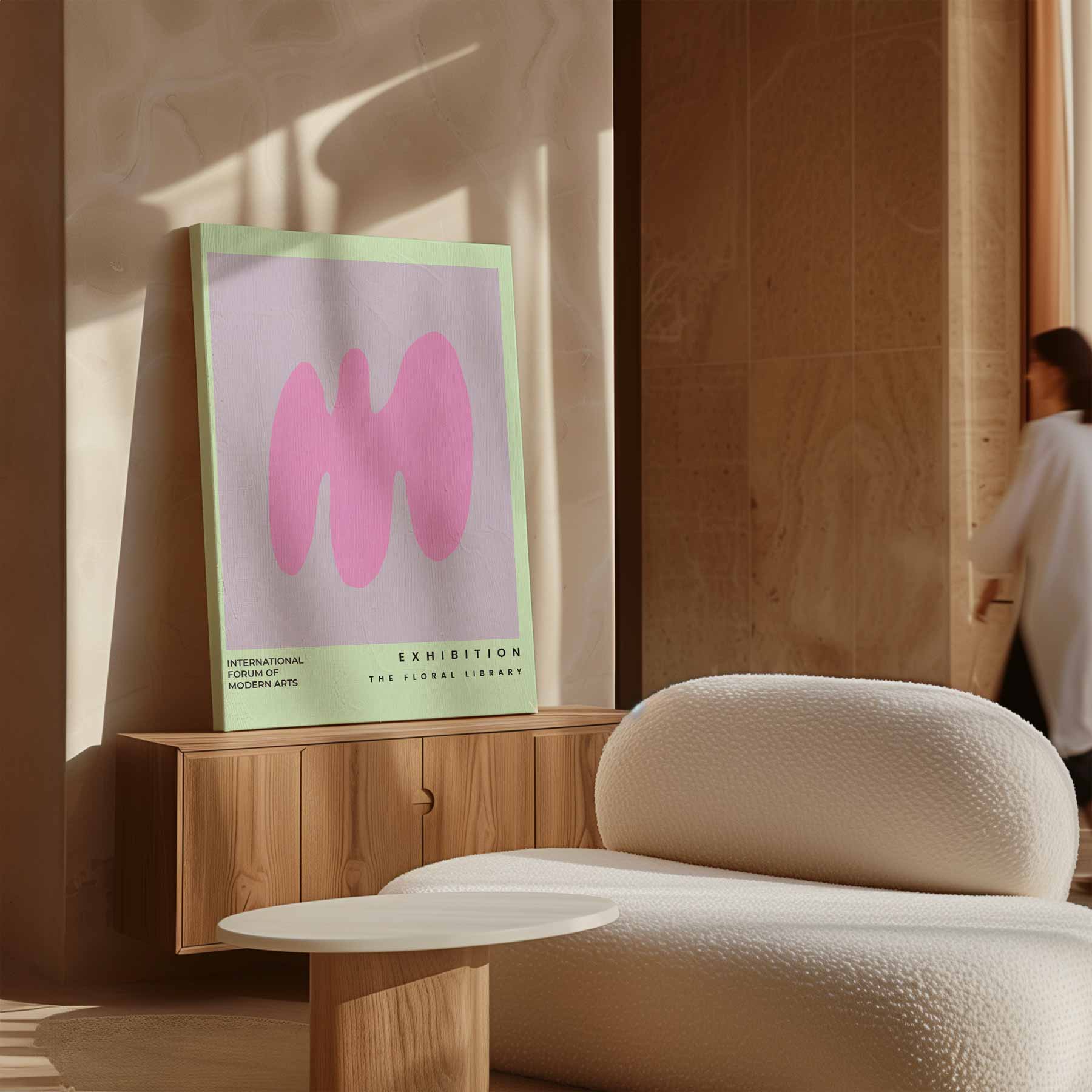 Abstracte Bloemvormen Kunstwerk-canvas-dibond-plexiglas-wanddecoratie-WallArtistic
