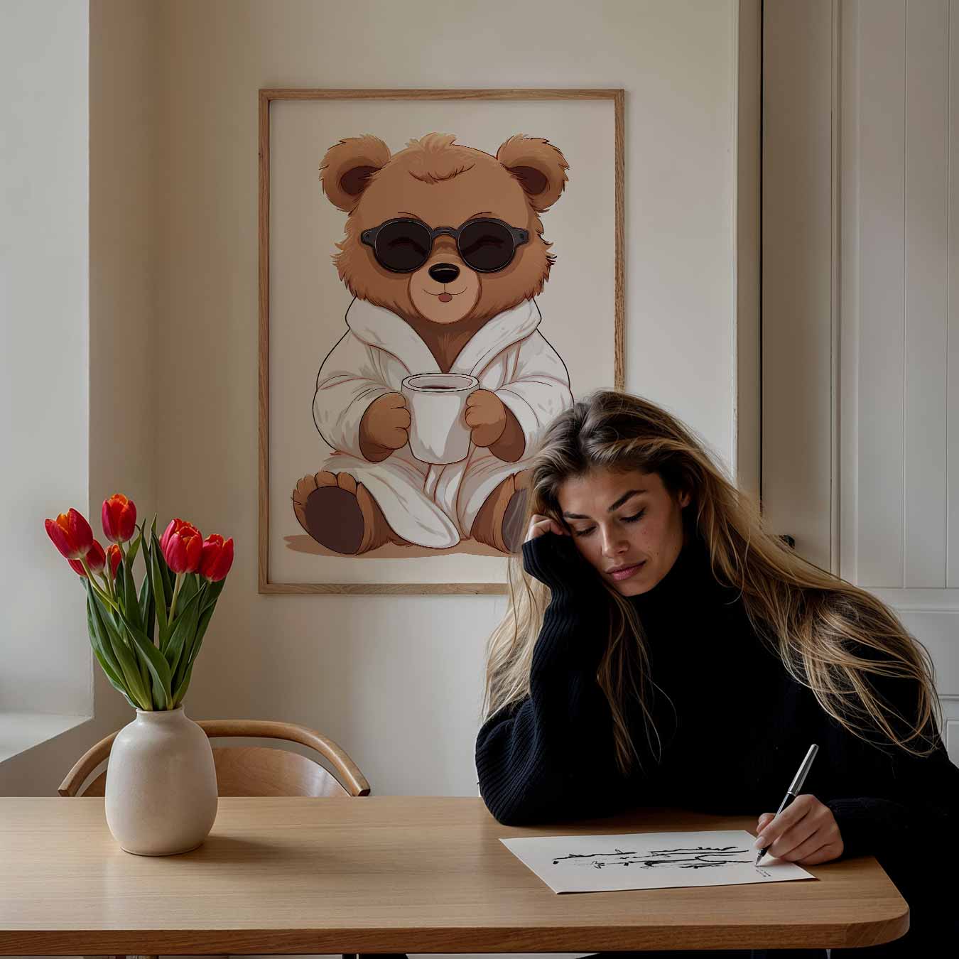 Ontspan met Teddy Poster-WallArtistic