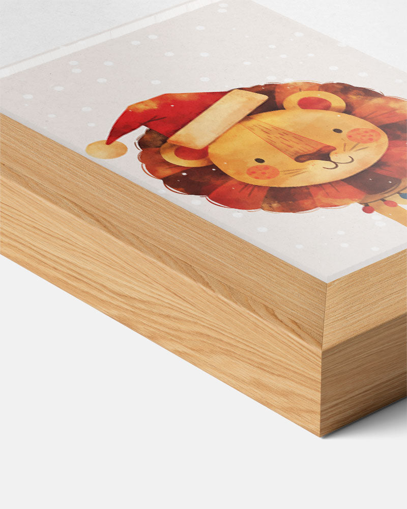 Kerstleeuw Feestposter
