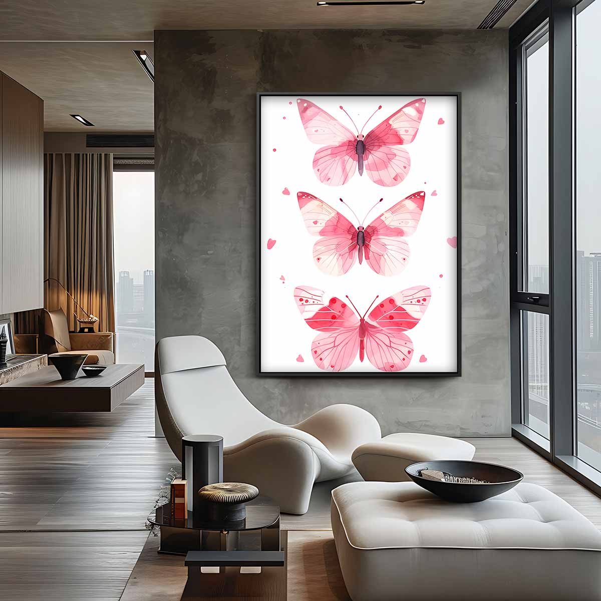 Vlinder Liefde Kunstwerk-canvas-dibond-plexiglas-wanddecoratie-WallArtistic