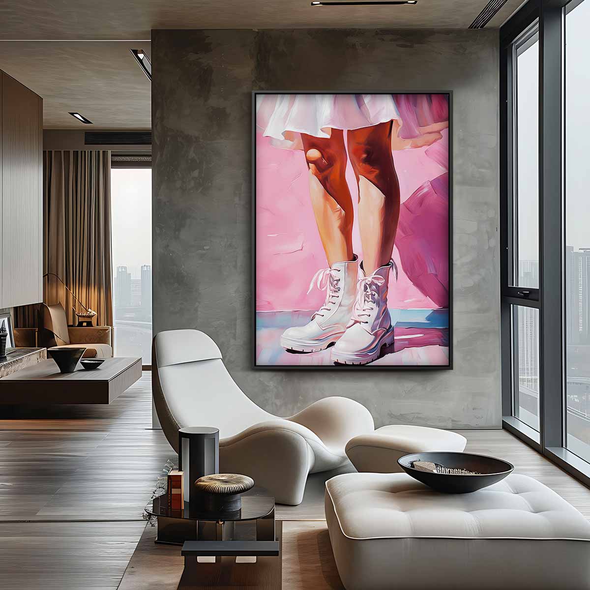 Stijlvolle Stoere Schoenen Kunstwerk-canvas-dibond-plexiglas-wanddecoratie-WallArtistic