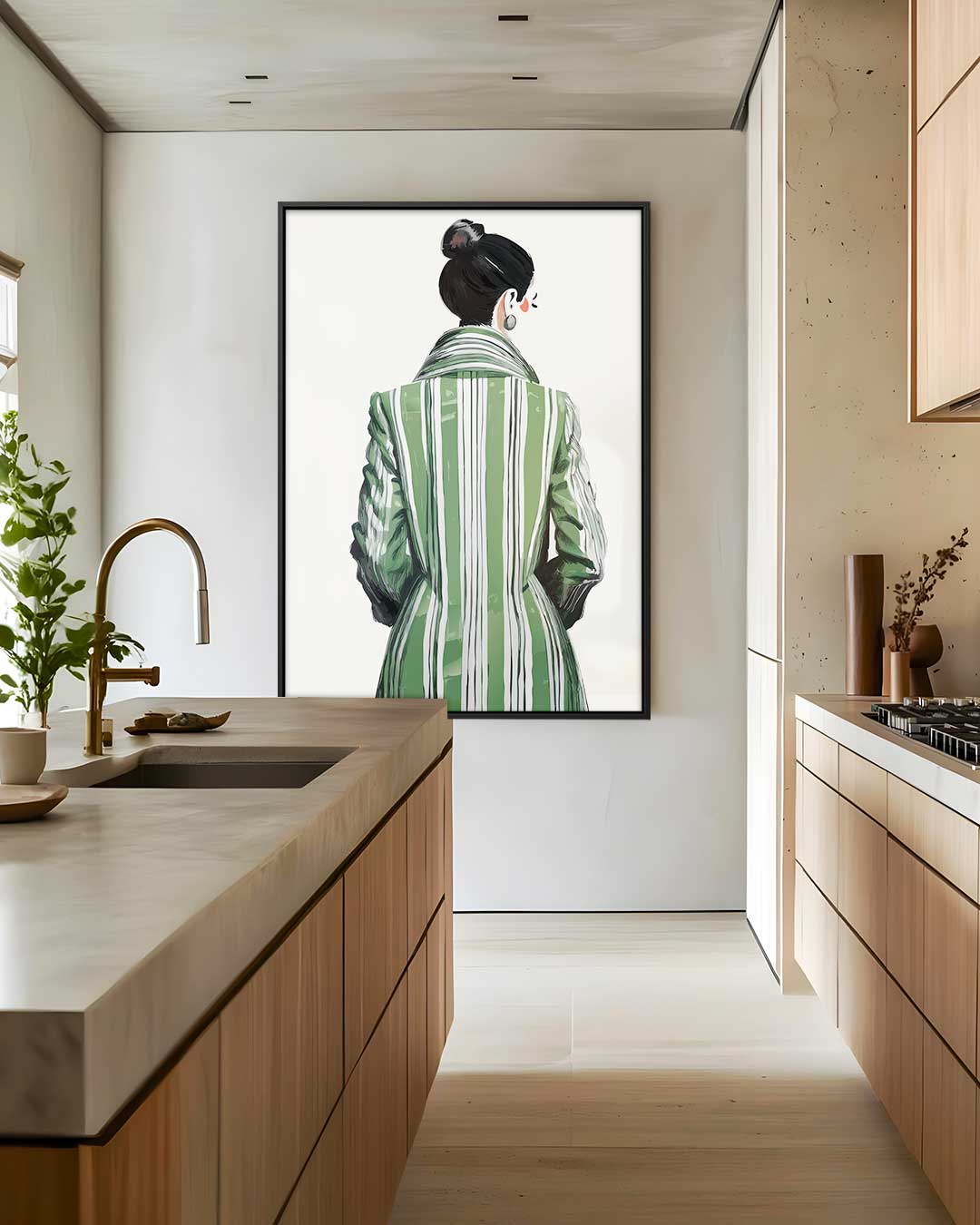 Stijlvolle Strepen Achteraanzicht Kunstwerk-canvas-dibond-plexiglas-wanddecoratie-WallArtistic