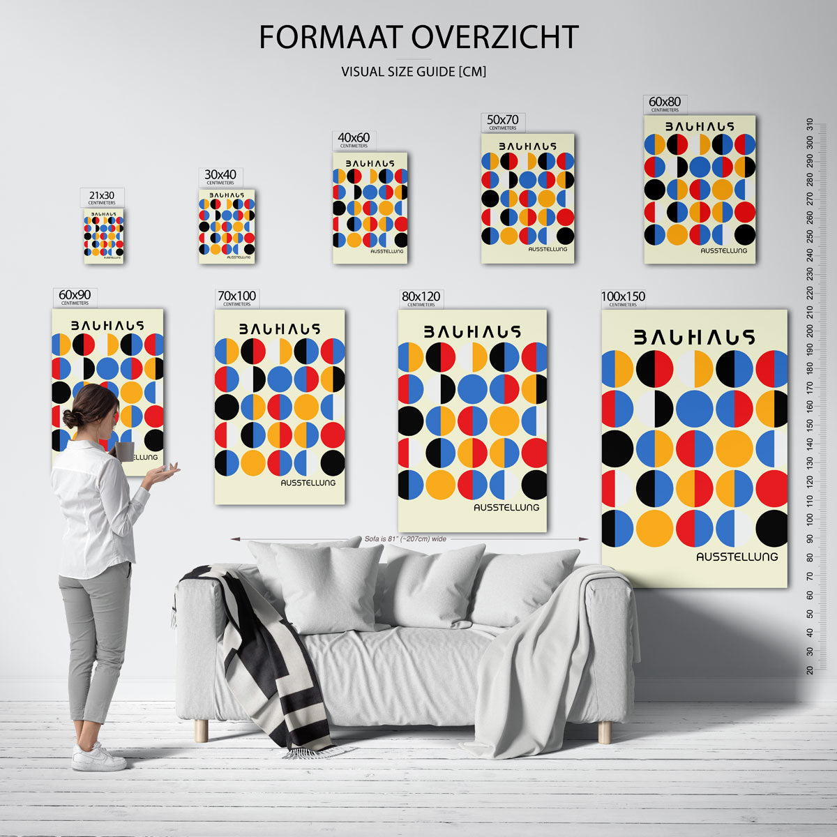 Cirkelpatroon en kleur Poster