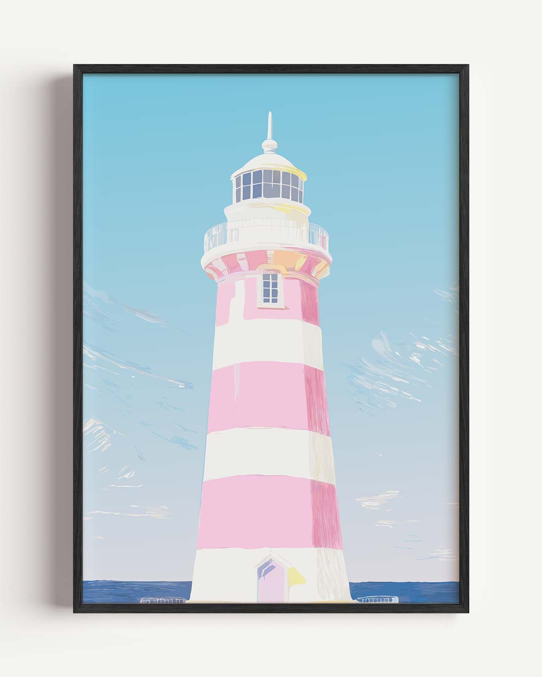 Zomerse Vuurtoren Vibes Poster-WallArtistic