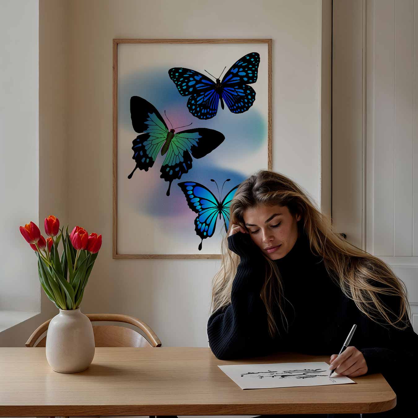 Betoverende Vlinderpracht Poster-WallArtistic