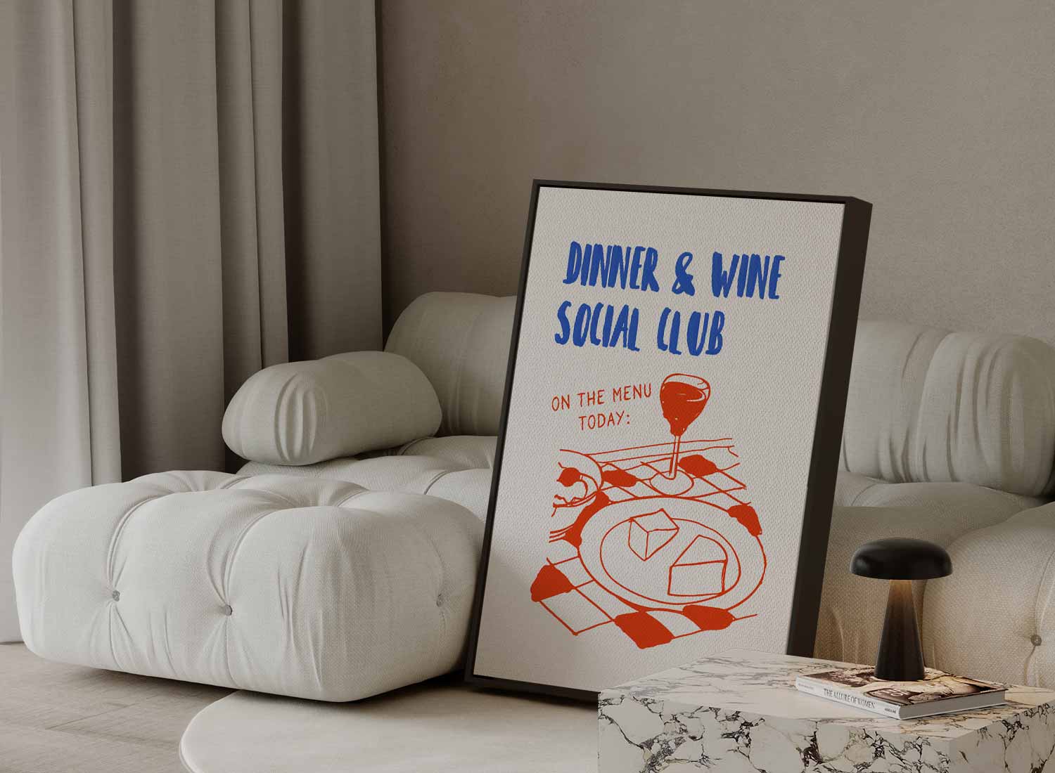 Dinner & Wine Social Club Poster