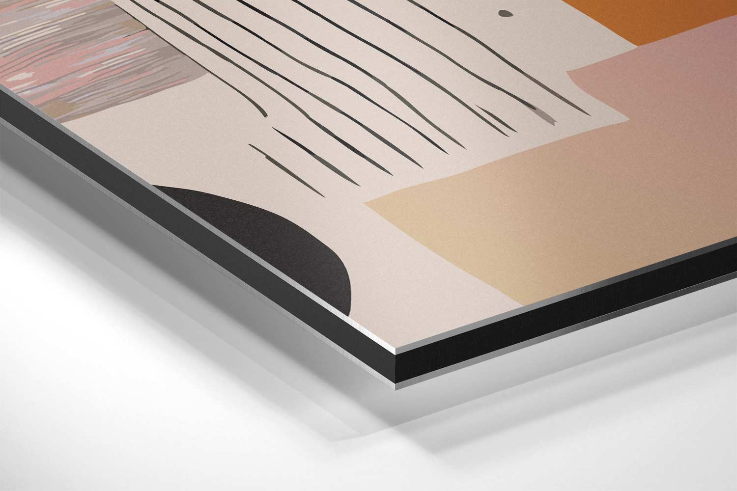 Abstracte Aardetinten Wanddecoratie Kunstwerk-canvas-dibond-plexiglas-wanddecoratie-WallArtistic