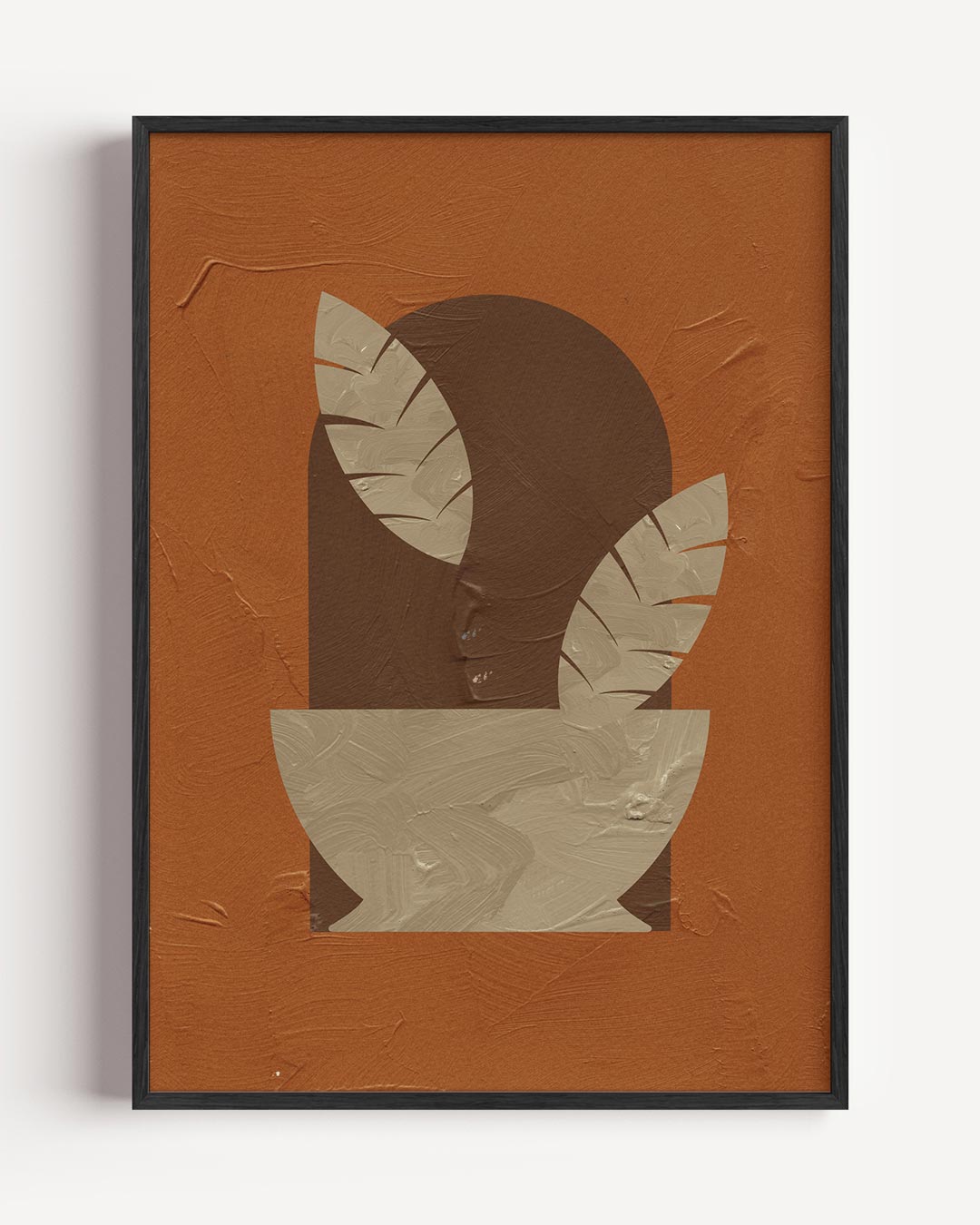 Stijlvolle Abstracte Bladeren Poster-WallArtistic