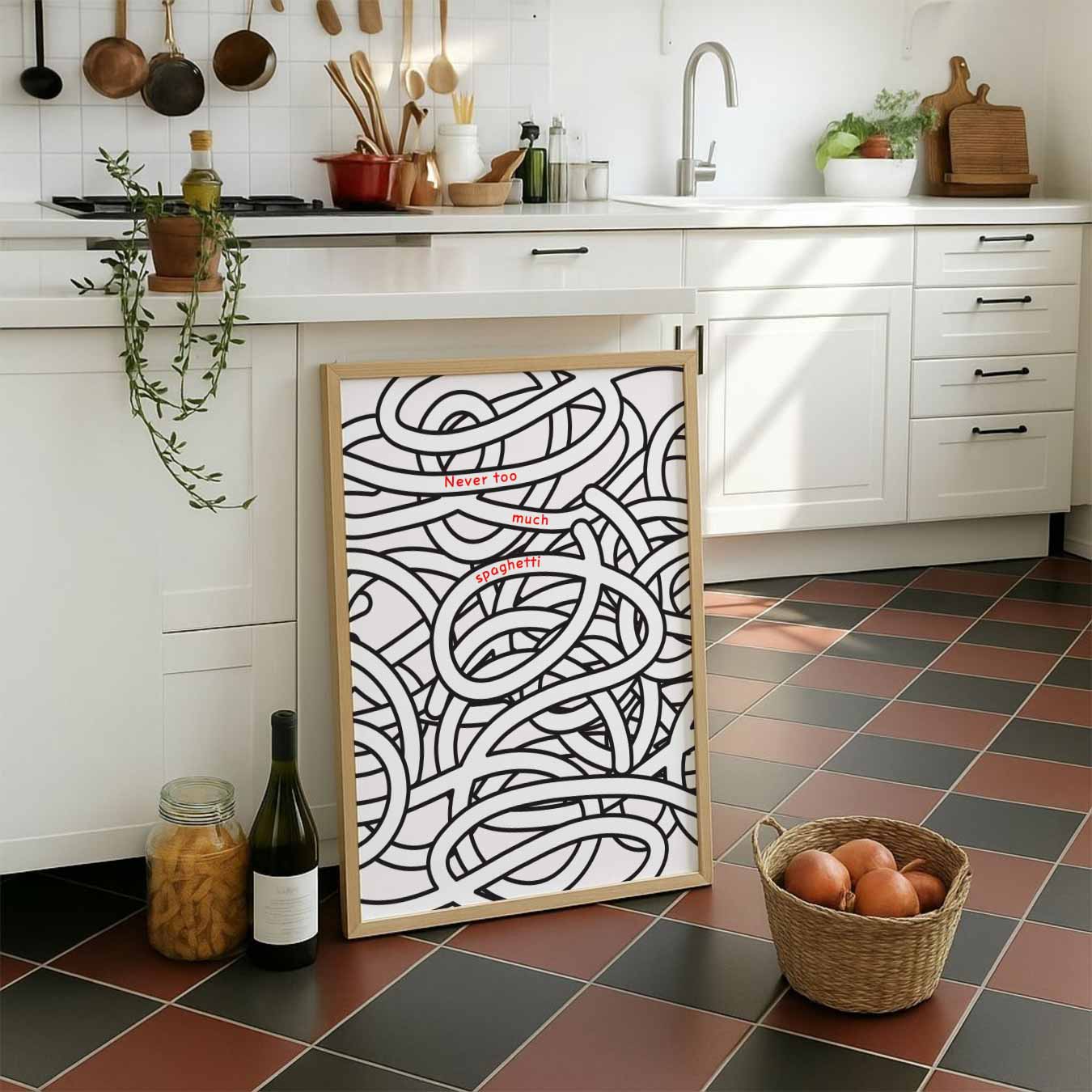 Spaghetti Vibes Poster-WallArtistic