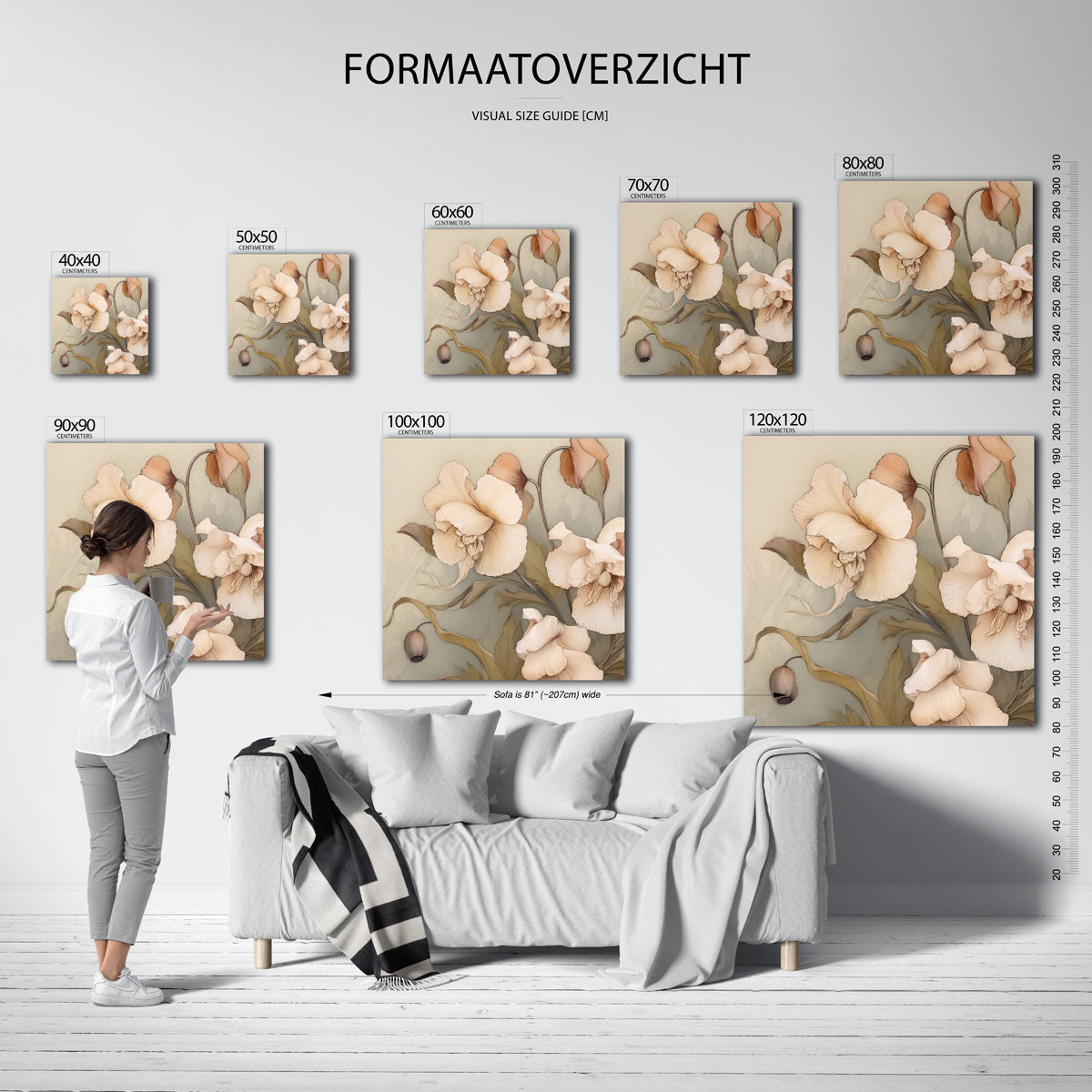 Bloemen in zachte tinten Poster
