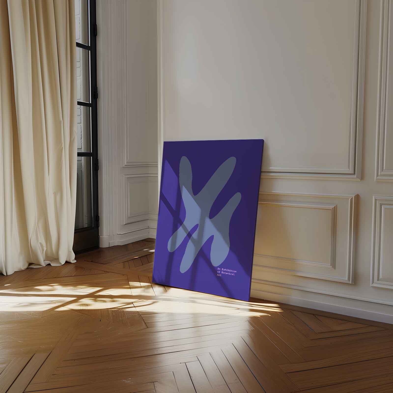 Abstracte Botanische Expressie Kunstwerk-canvas-dibond-plexiglas-wanddecoratie-WallArtistic