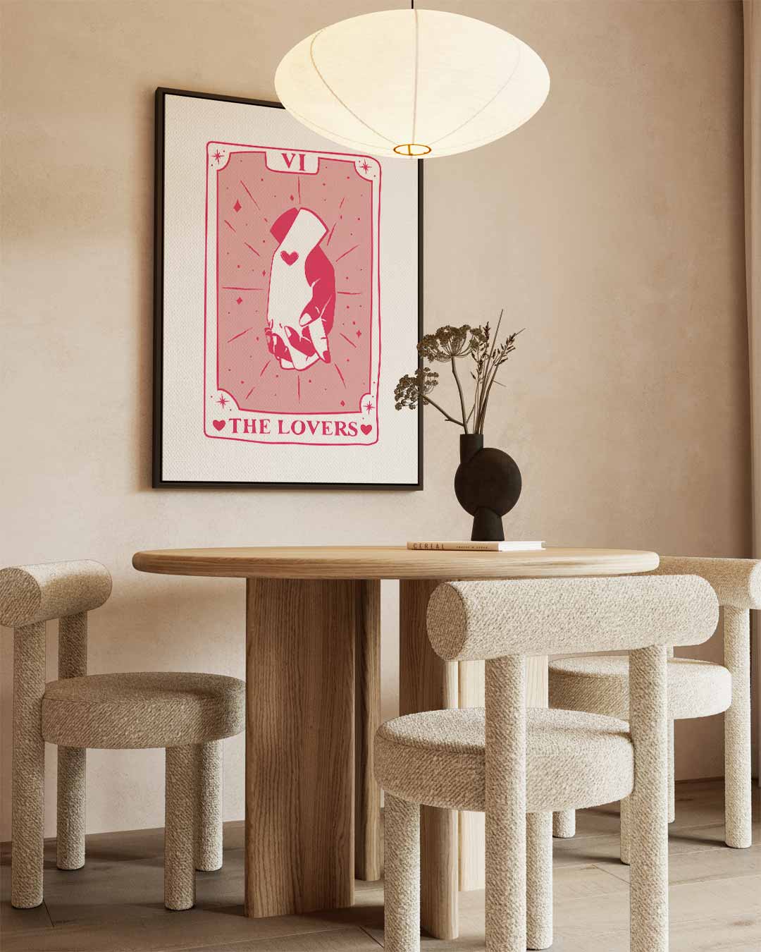 Liefdevolle Tarot Illustratie Kunstwerk-canvas-dibond-plexiglas-wanddecoratie-WallArtistic