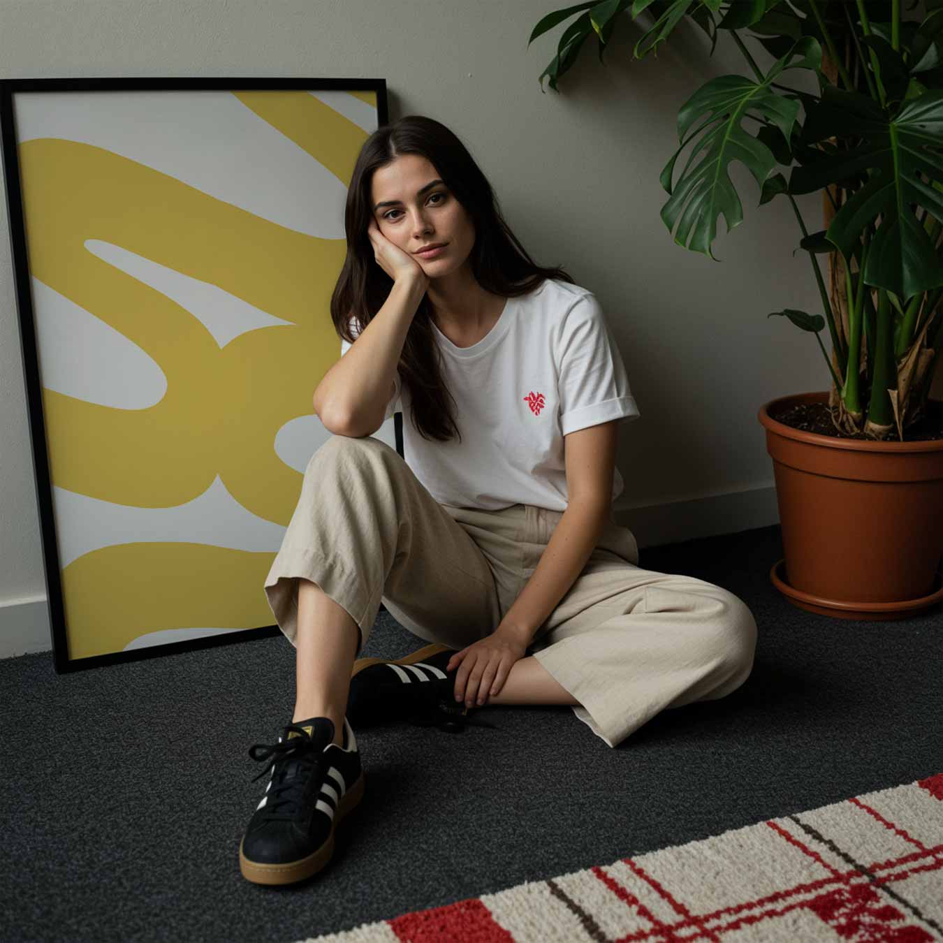 Abstracte Gele Vormen Poster-WallArtistic