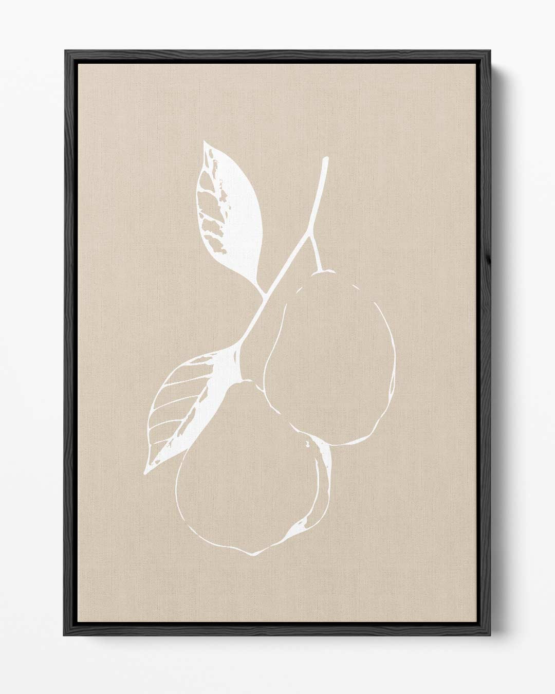 Pears in Silhouette Kunstwerk-canvas-dibond-plexiglas-wanddecoratie-WallArtistic