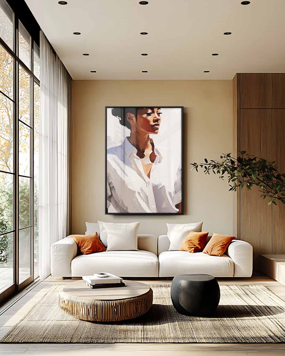 Elegantie in Wit Kunstwerk-canvas-dibond-plexiglas-wanddecoratie-WallArtistic