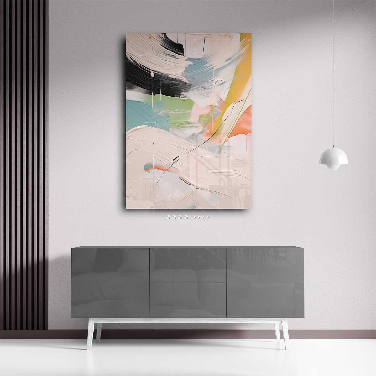 Kleurenstorm in Beweging Kunstwerk-canvas-dibond-plexiglas-wanddecoratie-WallArtistic