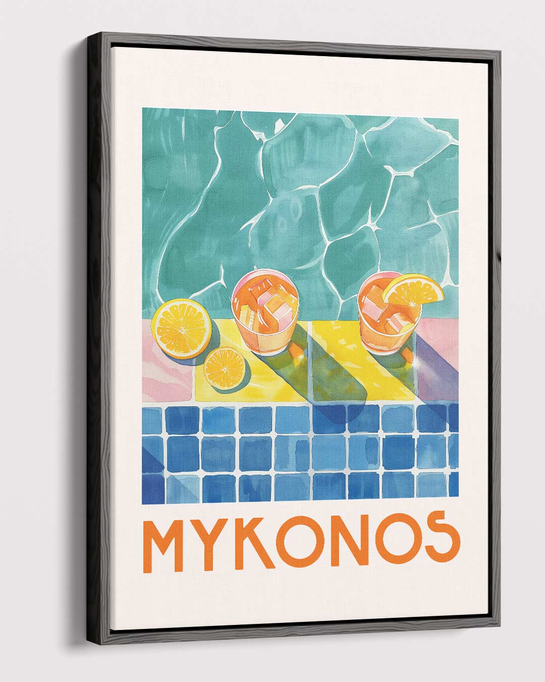 Zomerse Mykonos Kunstwerk-canvas-dibond-plexiglas-wanddecoratie-WallArtistic