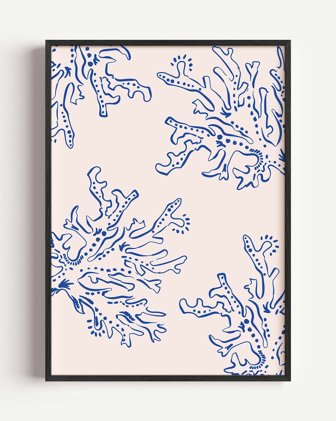 Blauwe Koraalpatroon Poster-WallArtistic