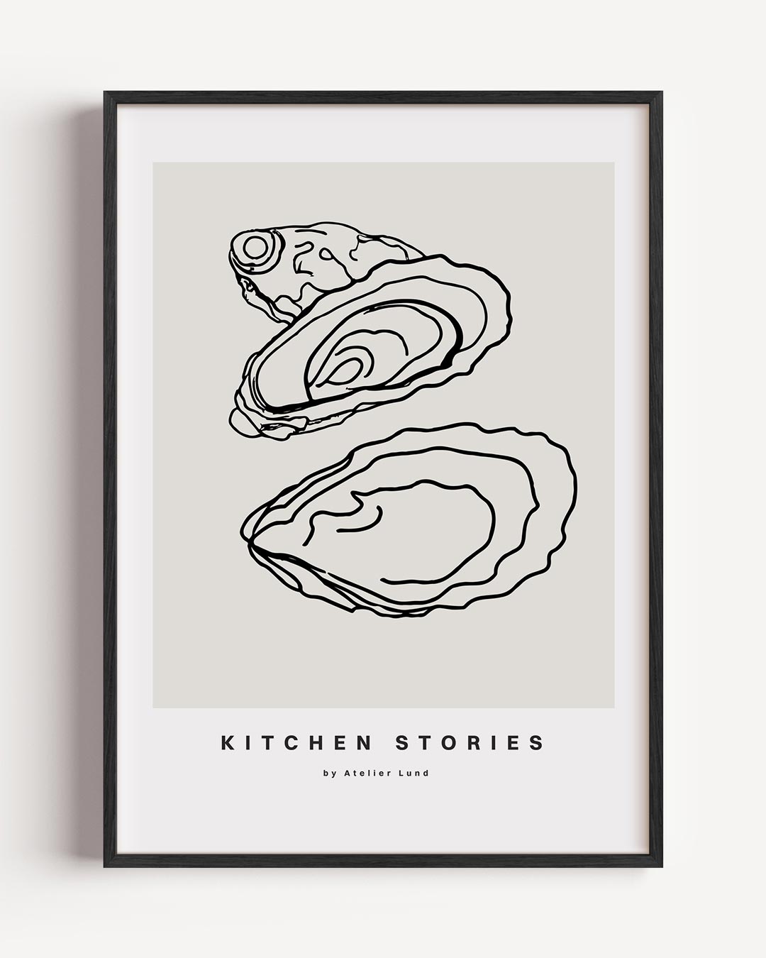 Keukenverhalen Oester Illustratie Poster-WallArtistic