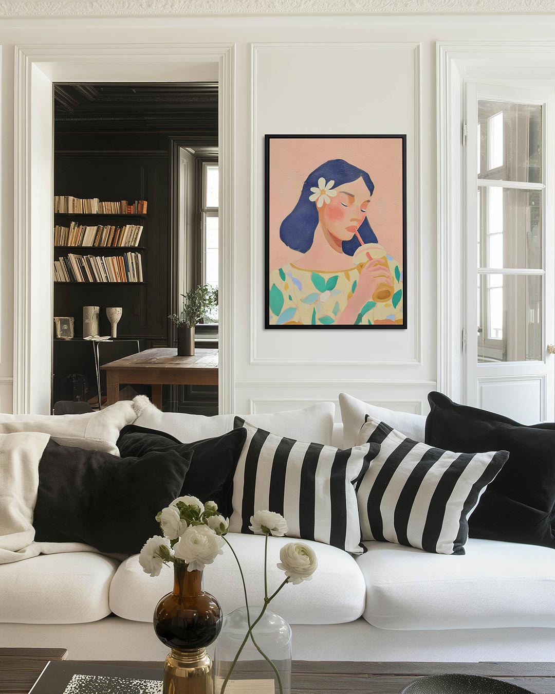 Dromerige vrouw Kunstwerk