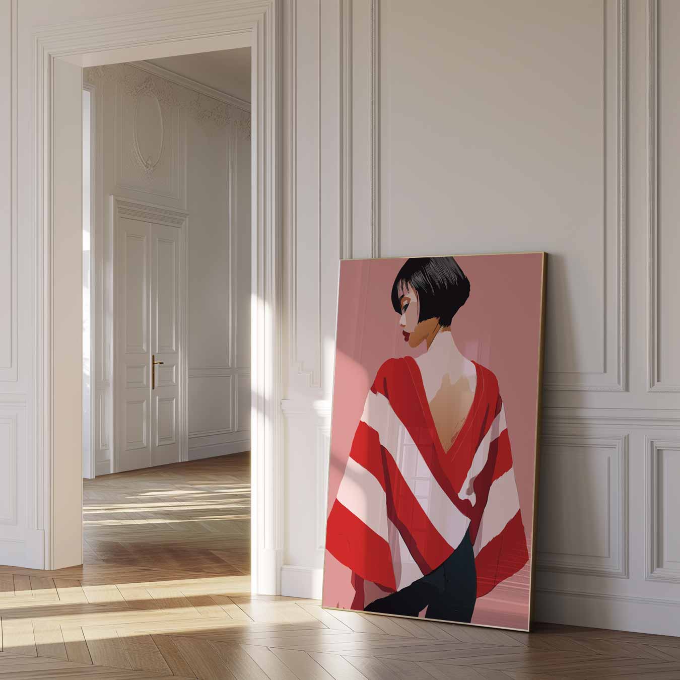 Stijlvolle Retro-Chique Vrouw Poster