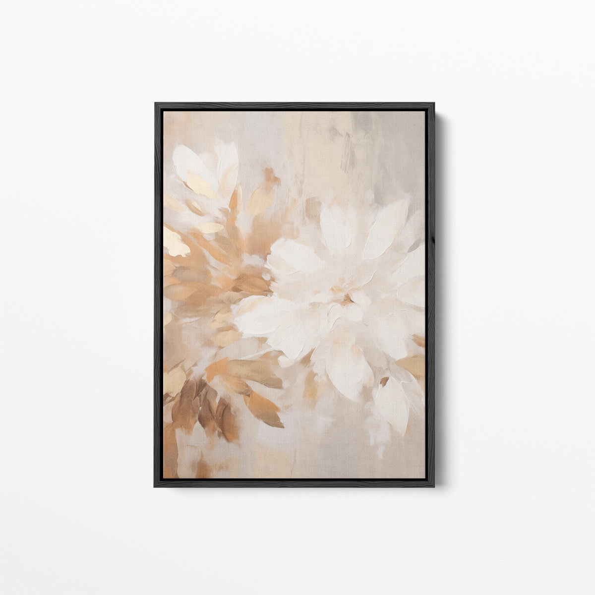 Floraal Gefluister in Neutrale Tinten Kunstwerk-canvas-dibond-plexiglas-wanddecoratie-WallArtistic
