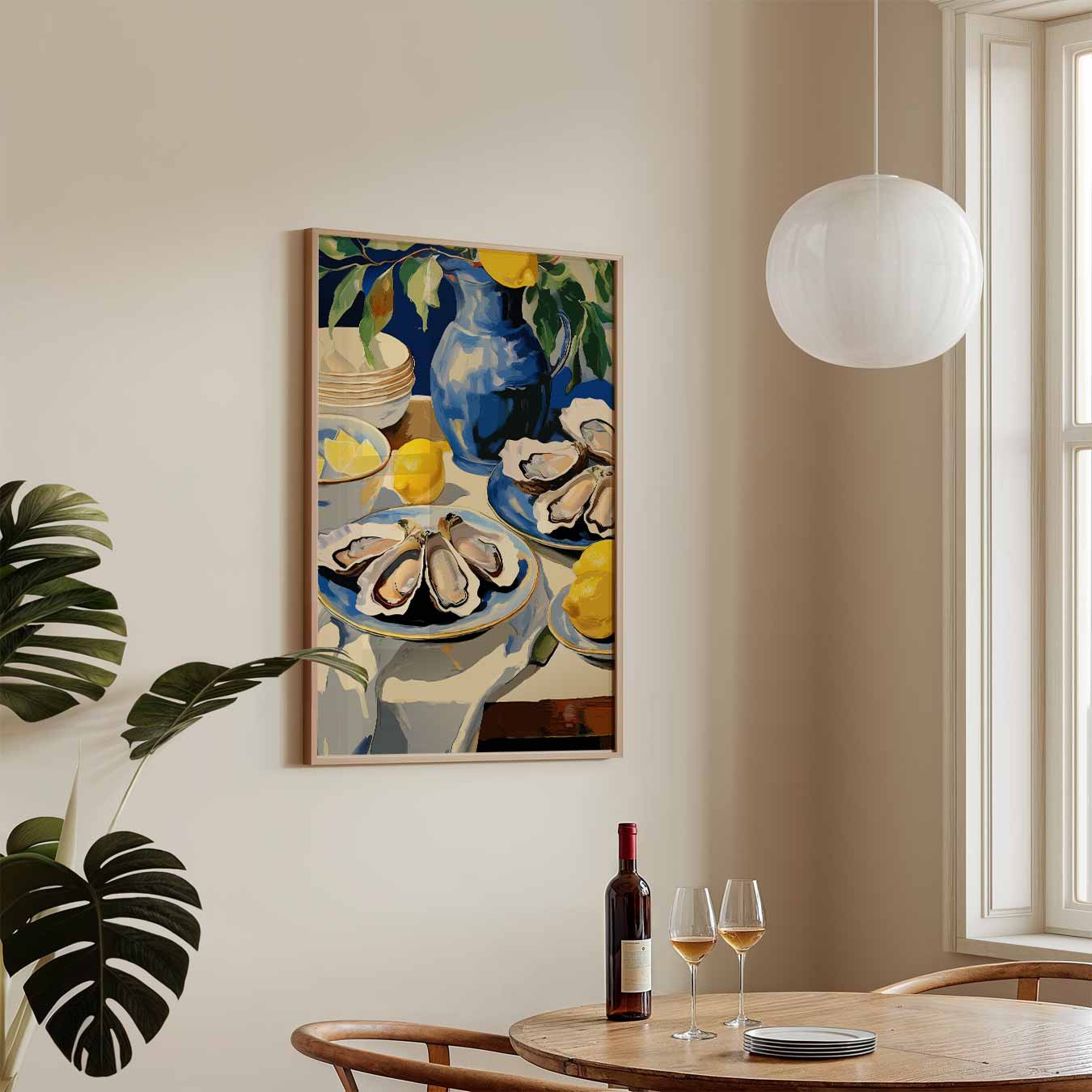 Mediterrane Tafelsfeer Poster-WallArtistic