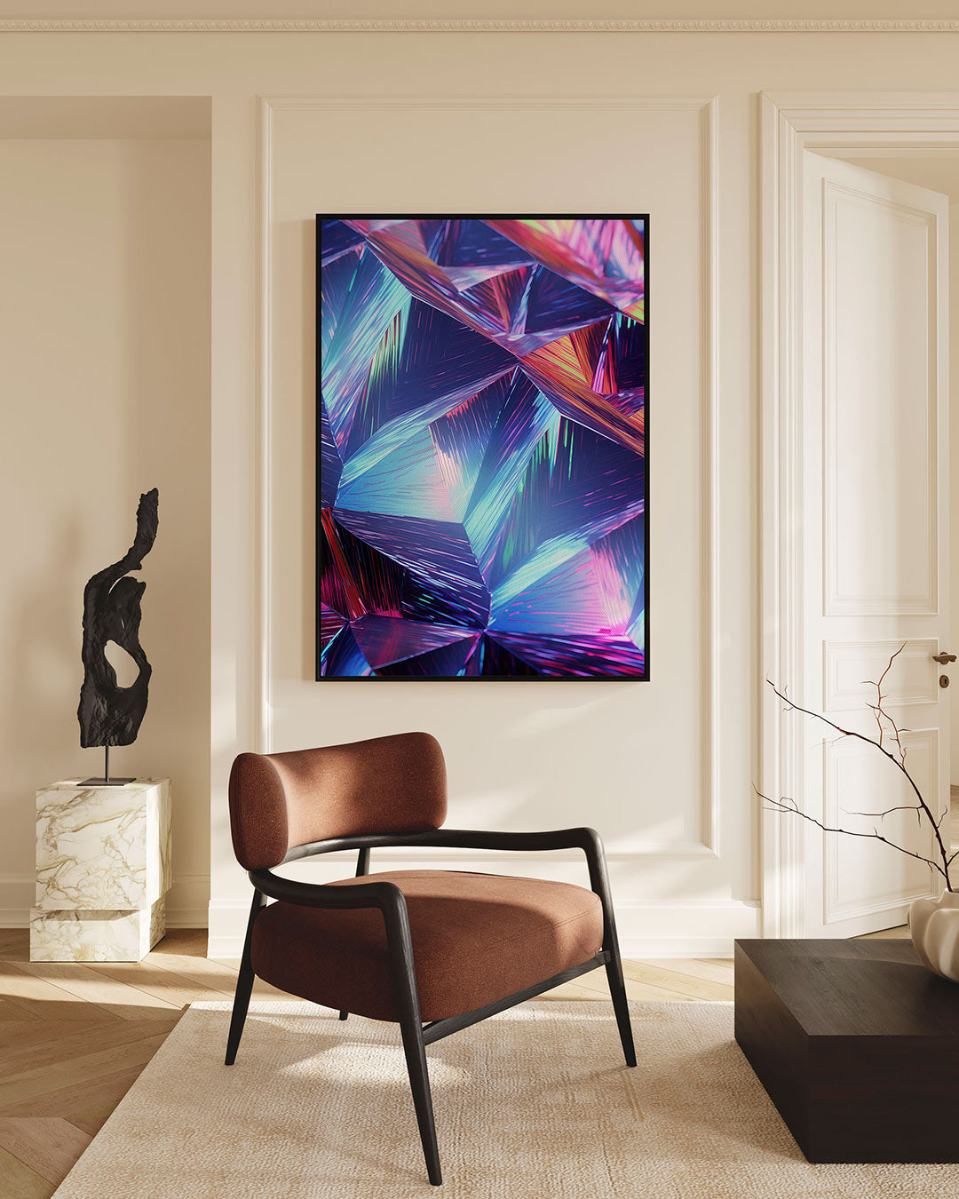 Kleurrijke geometrische vormen Kunstwerk