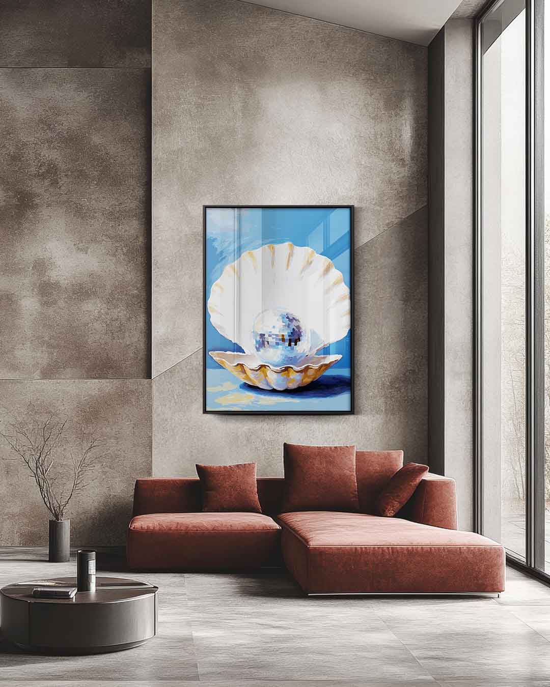 Parel van de Disco Kunstwerk-canvas-dibond-plexiglas-wanddecoratie-WallArtistic