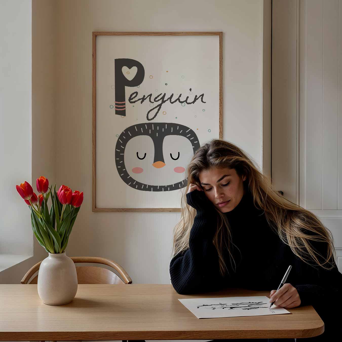 Snoezige Pinguïn Poster