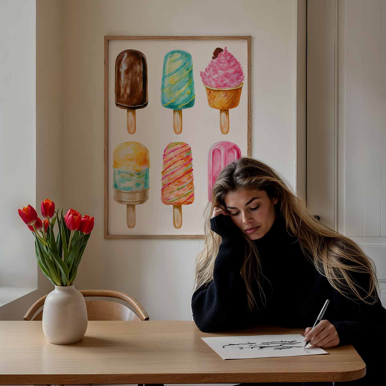 Zomerse IJsstokjes Poster-WallArtistic