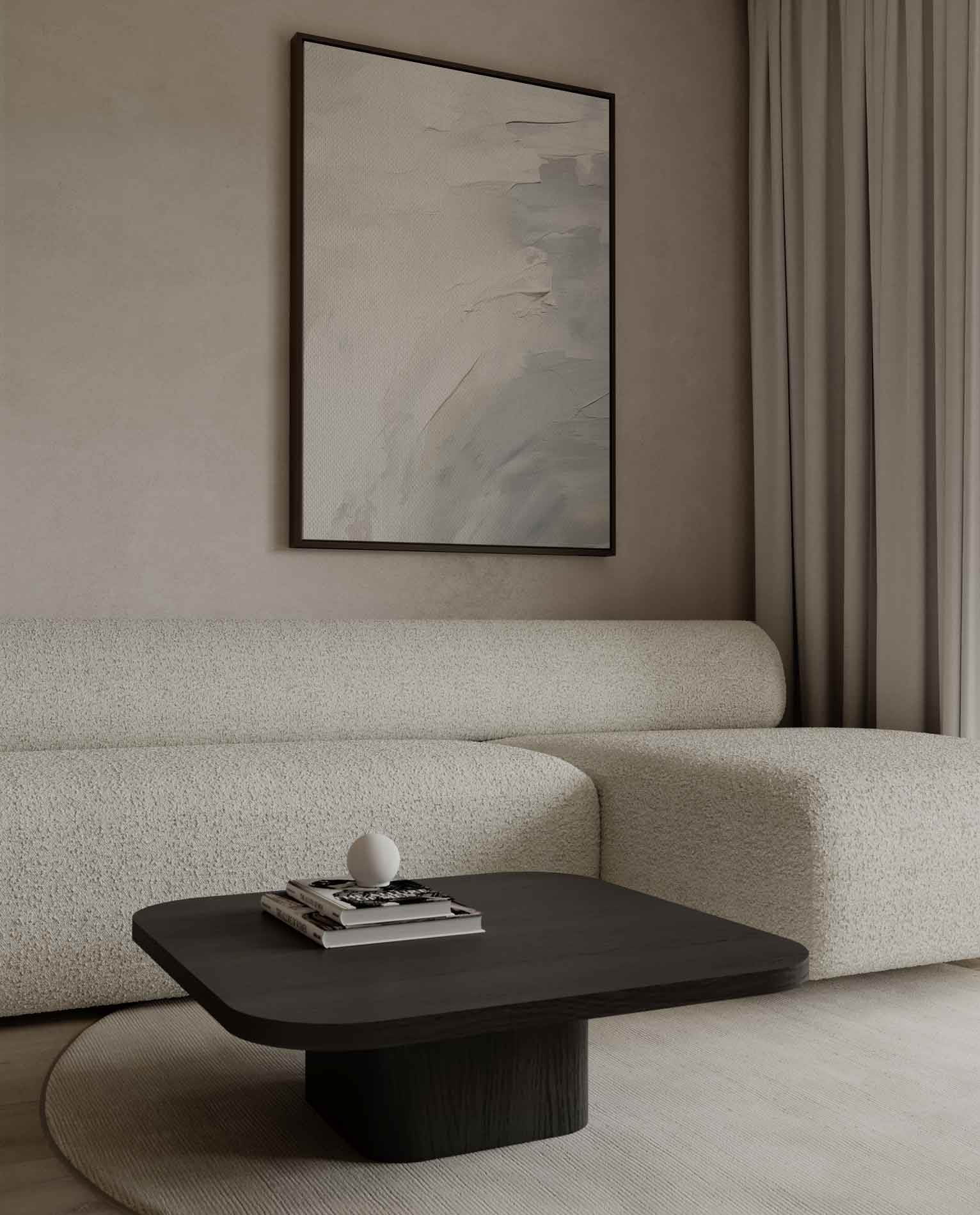 Sereniteit in Wit en Grijs Kunstwerk-canvas-dibond-plexiglas-wanddecoratie-WallArtistic
