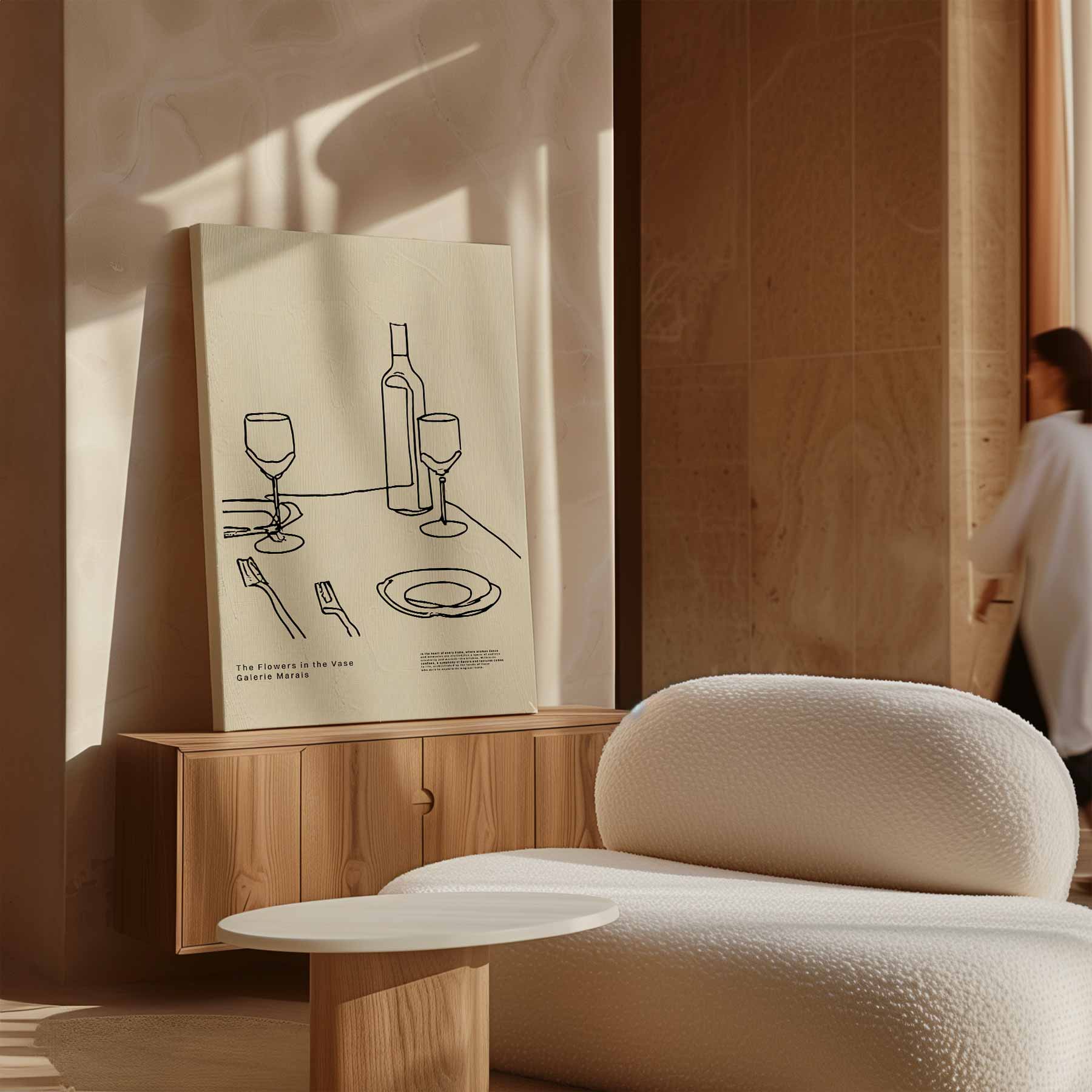 Elegante Eettafel Moment Kunstwerk-canvas-dibond-plexiglas-wanddecoratie-WallArtistic