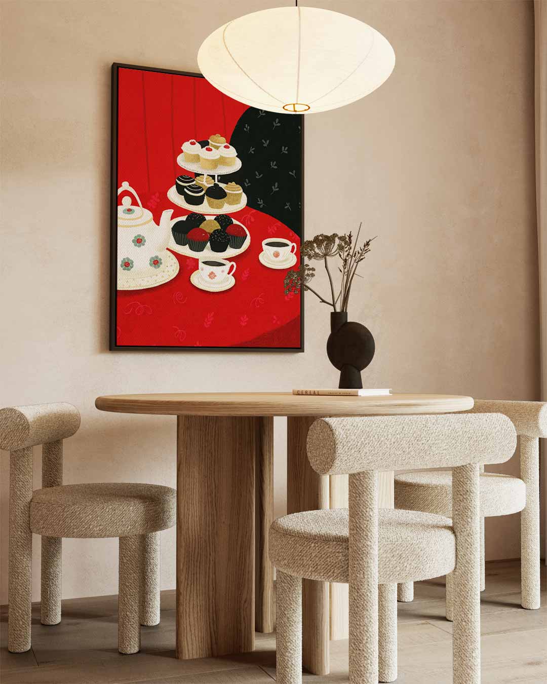 Thee Tijd Tafereel Kunstwerk-canvas-dibond-plexiglas-wanddecoratie-WallArtistic