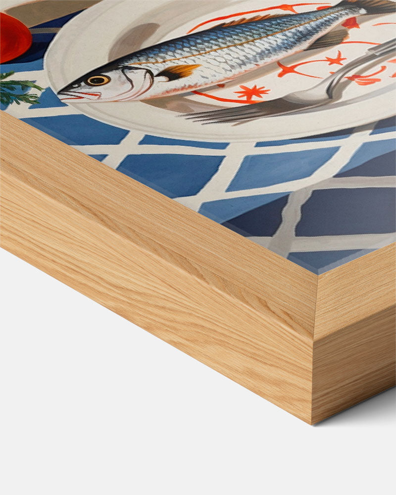 Mediterrane Stijl Vis en Sinaasappel Poster-WallArtistic