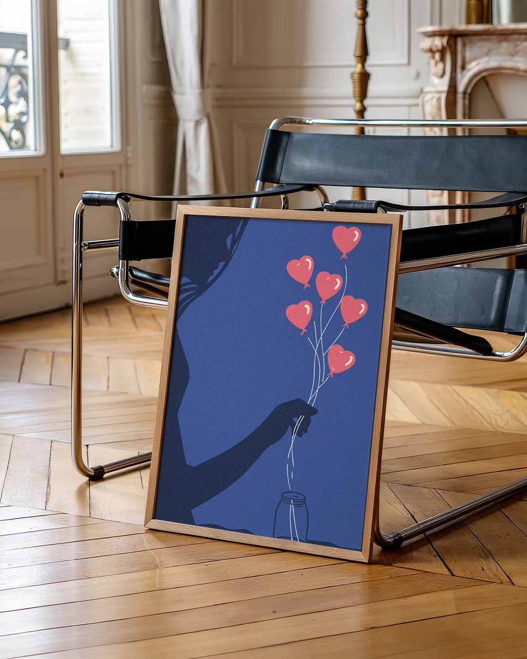 Dromerige Hartenballonnen Poster
